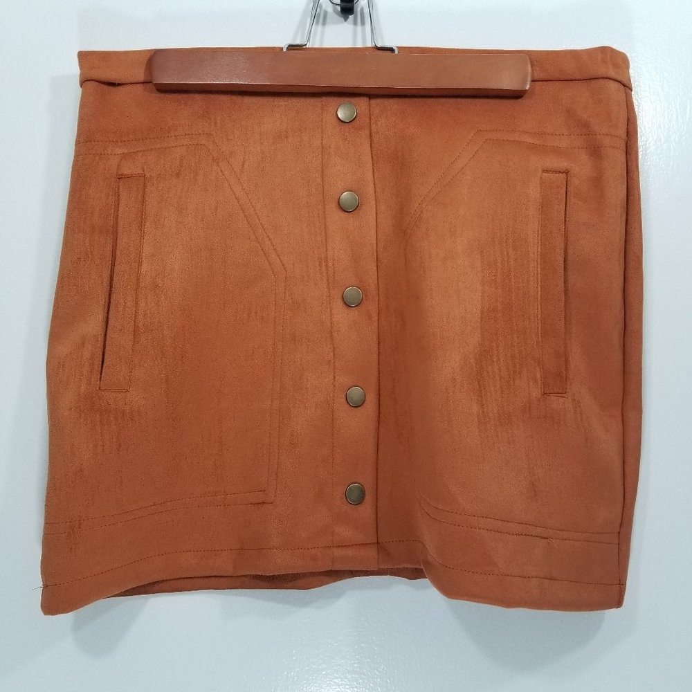 Faux Suede Skirt